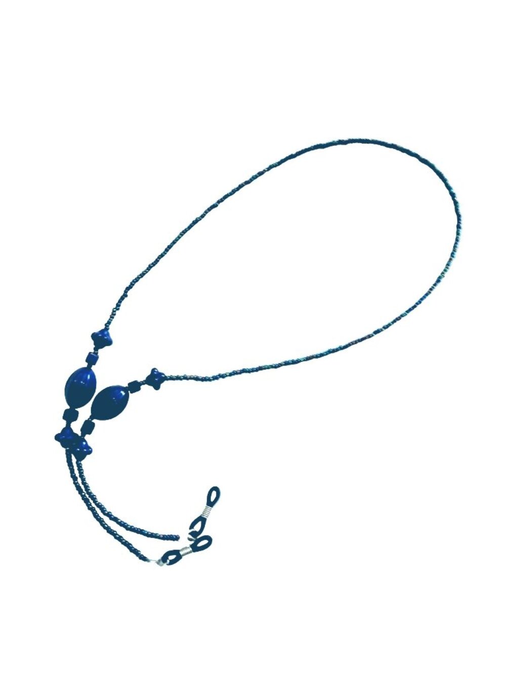 Handmade Blue Sunglasses Holder Eyeglass Lanyard Women Beaded Iris Beads